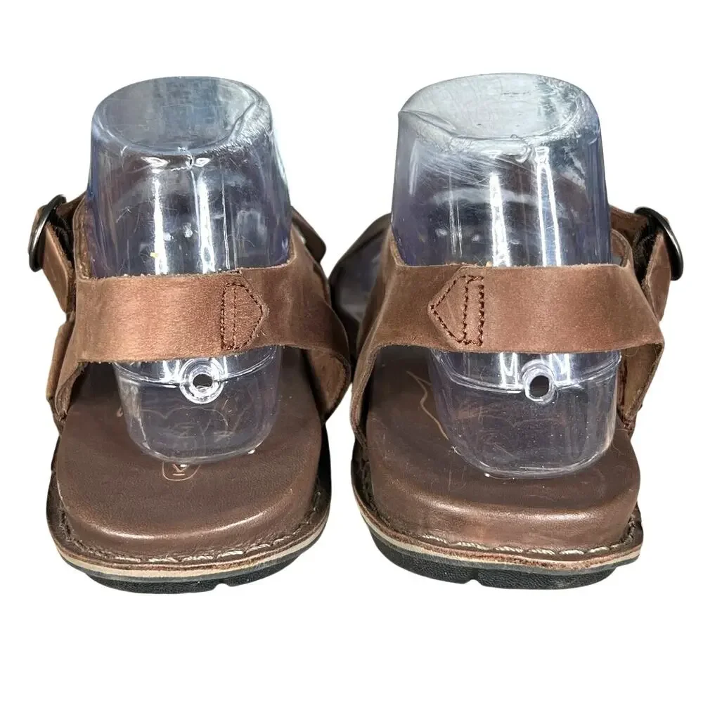 Keen Women’s Alman Brown Leather Slingback Thong Sandal Size US 10.5 - Picture 8 of 11